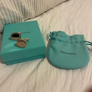 Tiffany-Engine Turned Oval Cuff Links